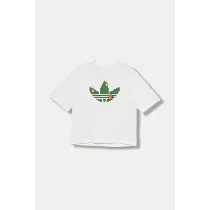 adidas Originals tricou de bumbac pentru copii culoarea bej, cu imprimeu, JW5326 imagine