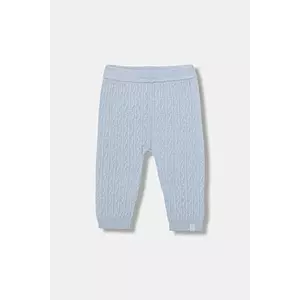 United Colors of Benetton pantaloni de lână pentru bebeluși albastru neted 106WAF008 imagine