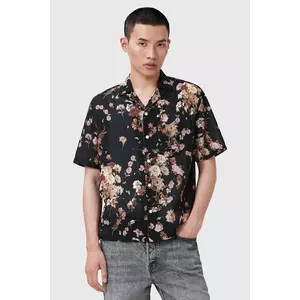 AllSaints cămașă cu in ARMADA tricou negru standard pentru bărbați M002SD imagine