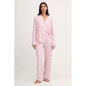 Dkny pijamale de bumbac culoare roz pentru femei YI80062 imagine