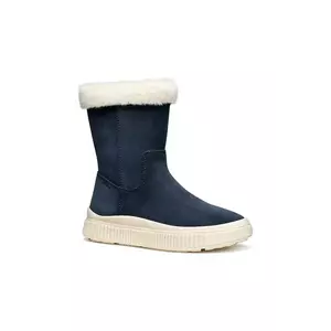 Geox pantofi de iarnă din nubuc pentru copii LAQUINNY culoarea bleumarin, J56NFB.00022 imagine