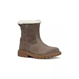 Geox pantofi de iarnă din nubuc pentru copii SHAYLAX culoarea maro, J46EYA.00022 imagine