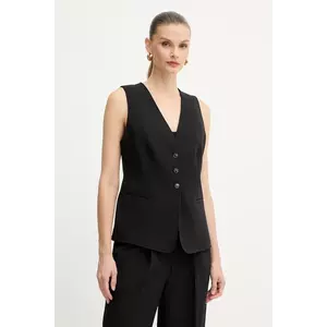 BOSS Orange vestă culoarea negru, un singur rând de nasturi, 50549419 imagine