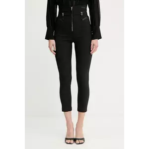 Elisabetta Franchi pantaloni culoarea negru, mulată, high waist, PA11956E2 imagine