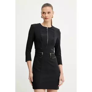 Elisabetta Franchi rochie culoarea negru, mini, mulată, AB82356E2 imagine
