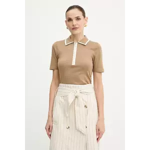 Morgan tricou polo culoarea maro, MBICOSI imagine
