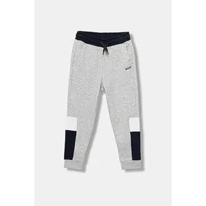 BOSS pantaloni de trening pentru copii culoarea gri, cu imprimeu, J52290 imagine