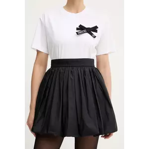 Patou fustă din bumbac culoarea negru, mini, evazați, SK0980017 imagine