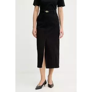 Patou fustă jeans culoarea negru, midi, drept, SK0500081 imagine