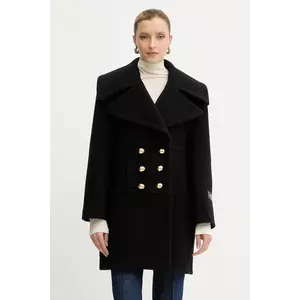 Patou haină cu lână culoarea negru, CO0330217 imagine