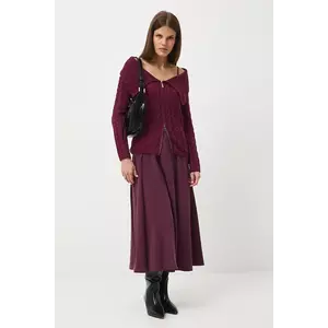 Medicine cardigan culoarea bordo imagine