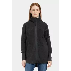 Didriksons hanorac fleece SALLY culoarea negru, uni, 505165 imagine