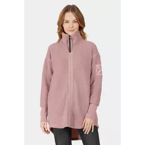 Didriksons hanorac fleece SALLY culoarea roz, uni, 505165 imagine
