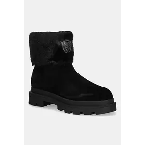 Blauer cizme din piele întoarsă KIMMEL culoarea negru, cu platformă, F5KIMMEL10/SUE imagine