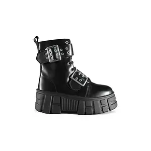 Altercore bocanci culoarea negru, cu platformă, Remi Black imagine