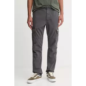 Tommy Jeans pantaloni de bumbac culoarea gri, DM0DM21998 imagine