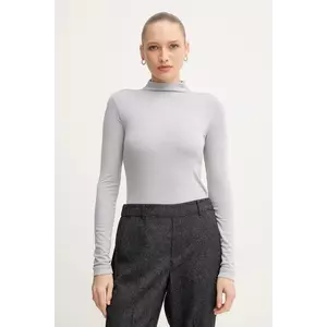 Mos Mosh longsleeve din amestec de lână PETRI culoarea gri, cu turtleneck, 172890 imagine