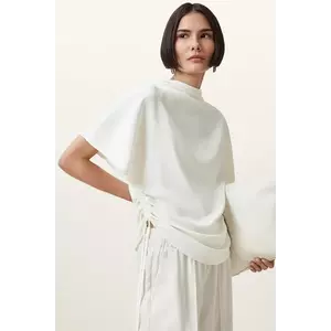 AllSaints bluză LESLIE culoarea alb, uni, W024PD imagine