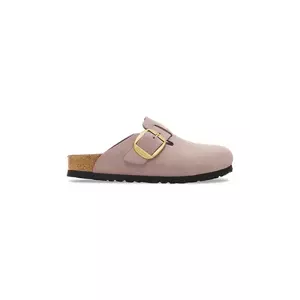 Birkenstock papuci din nubuc Madrid Big Buckle culoarea violet, 1030544 imagine