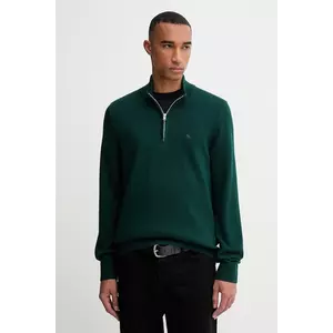 Abercrombie & Fitch pulover din amestec de lână culoarea verde, light, cu turtleneck, KI120-5139-300 imagine