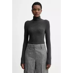 Marc O'Polo longsleeve culoarea gri, cu guler, 509215752177 imagine