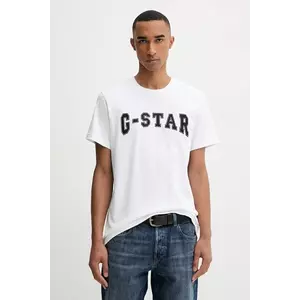 G-Star tricou din bumbac culoarea alb, cu imprimeu, D26840.C336 imagine