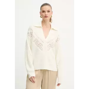 BOSS Orange pulover din amestec de lână culoarea bej, 50548948 imagine