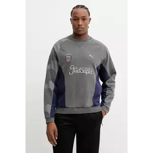 Puma hanorac de bumbac PUMA x KIDSUPER culoarea gri, cu imprimeu, 632364 imagine