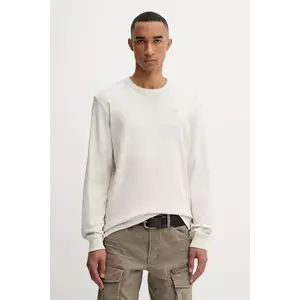 G-Star longsleeve din bumbac culoarea bej, uni, D25076.D976 imagine