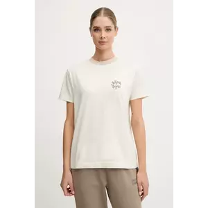 Napapijri tricou din bumbac S-Fedaia culoarea bej, NP0A88XON1J1 imagine