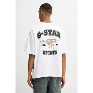 G-Star tricou din bumbac culoarea alb, cu imprimeu, D27722.C336 imagine