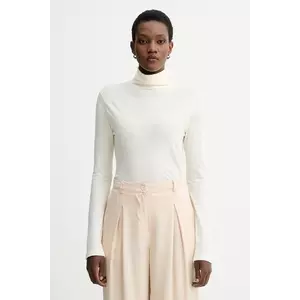 Marc O'Polo longsleeve din bumbac culoarea bej, cu guler, 5000007063 imagine