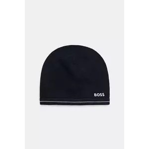 BOSS Green pălărie din amestec de lână culoarea bleumarin, 50550255 imagine