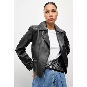 Answear.LAB geaca ramones de piele culoarea negru, de tranzitie imagine