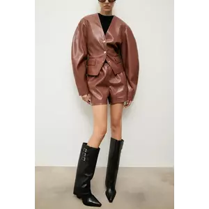 Answear.LAB ghete de piele culoarea negru, cu toc drept imagine