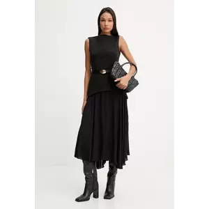 Answear.LAB rochie culoarea negru, maxi, evazati imagine