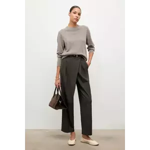 Answear.LAB pantaloni culoarea maro, lat, high waist imagine