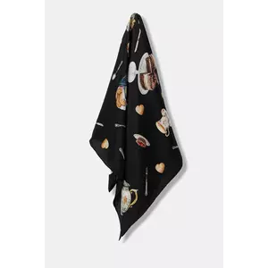 Moschino eșarfă de mătase culoarea negru, cu imprimeu, M3289 3549 imagine