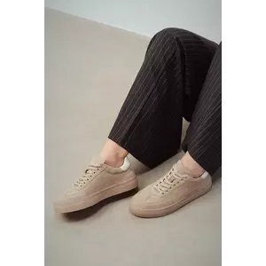 Medicine sneakers din piele întoarsă culoarea bej imagine