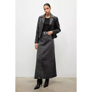 Answear.LAB geaca ramones de piele culoarea negru, de tranzitie imagine