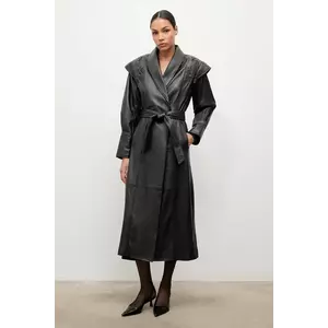 Answear.LAB palton de piele culoarea negru imagine