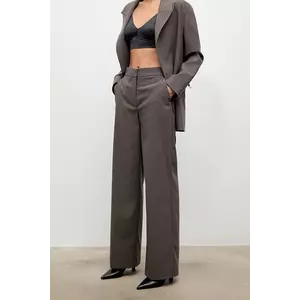 Answear.LAB pantaloni culoarea maro, lat, high waist imagine