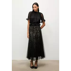 Answear.LAB fusta culoarea negru, maxi, evazati imagine