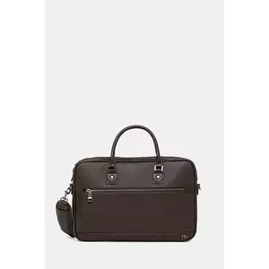 Medicine geanta laptop culoarea maro imagine