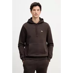 Lacoste bluză culoarea negru, cu glugă, uni, SH9623 imagine