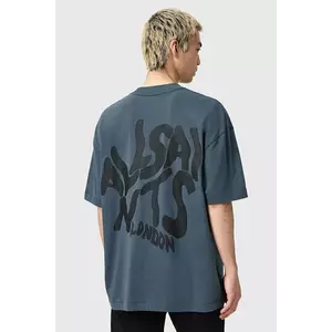 AllSaints tricou din bumbac ORLANDO culoarea verde, cu imprimeu, M066PC imagine