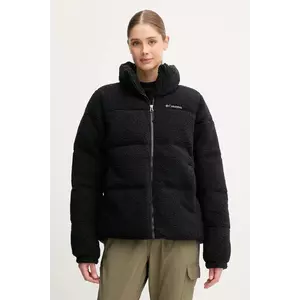 Columbia geaca Puffect Sherpa femei, culoarea negru, de iarna, oversize, 2089231 imagine
