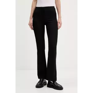 Abercrombie & Fitch pantaloni culoarea negru, evazați, medium waist, KI156-5455-900 imagine