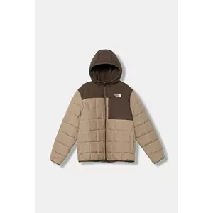 The North Face geacă reversibilă pentru copii B REVERSIBLE SHASTA FZ HOODED JACKET culoarea bej, NF0A88TPDHN1 imagine