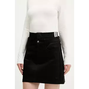 adidas Originals fustă jeans FB Utility culoarea negru, mini, drept, JX7593 imagine